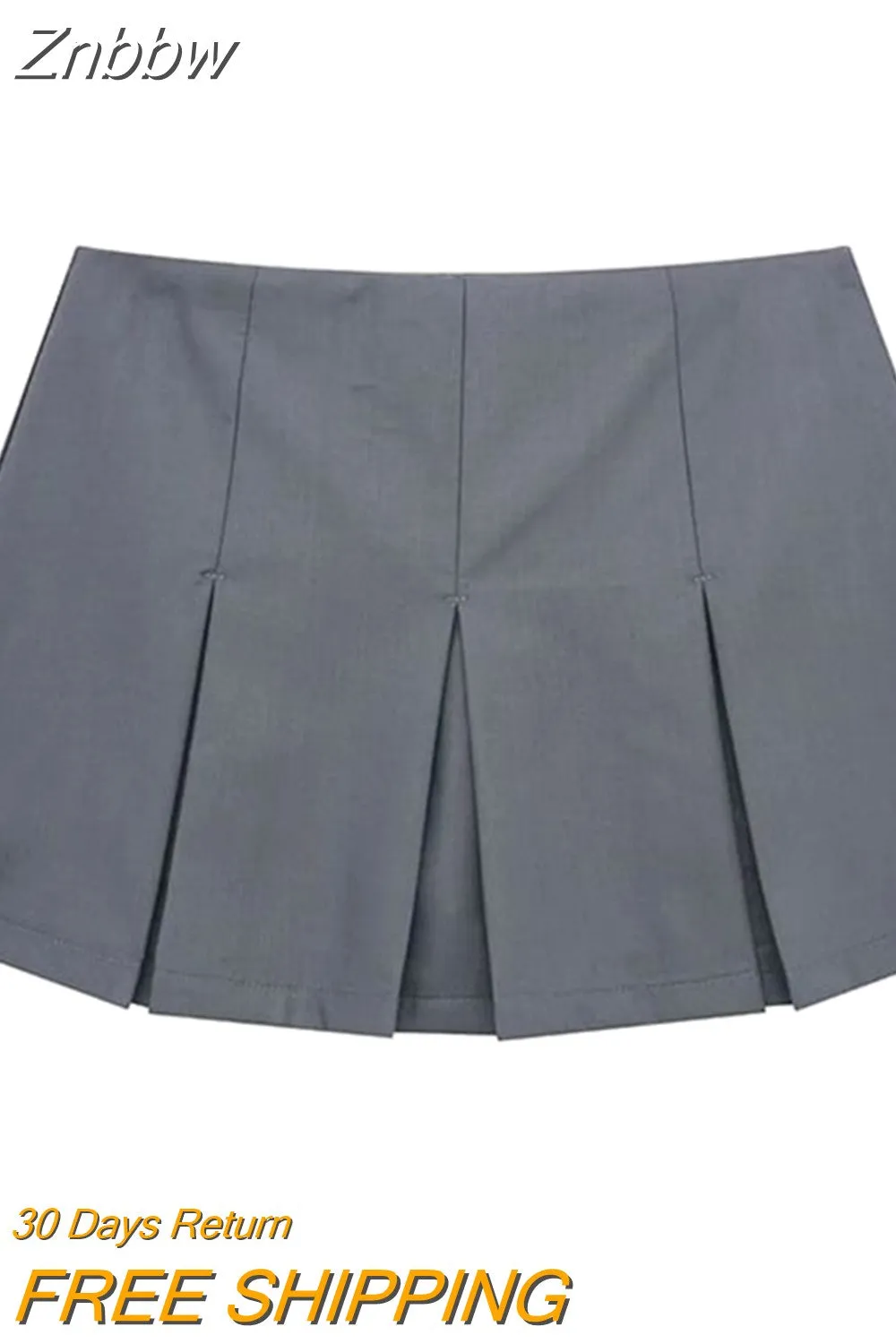 Znbbw 2023 Spring Autumn Fashion Pleated Shorts Skirt Casual Women Solid Color Simple Mini Skirt Bottom Female - Image 5