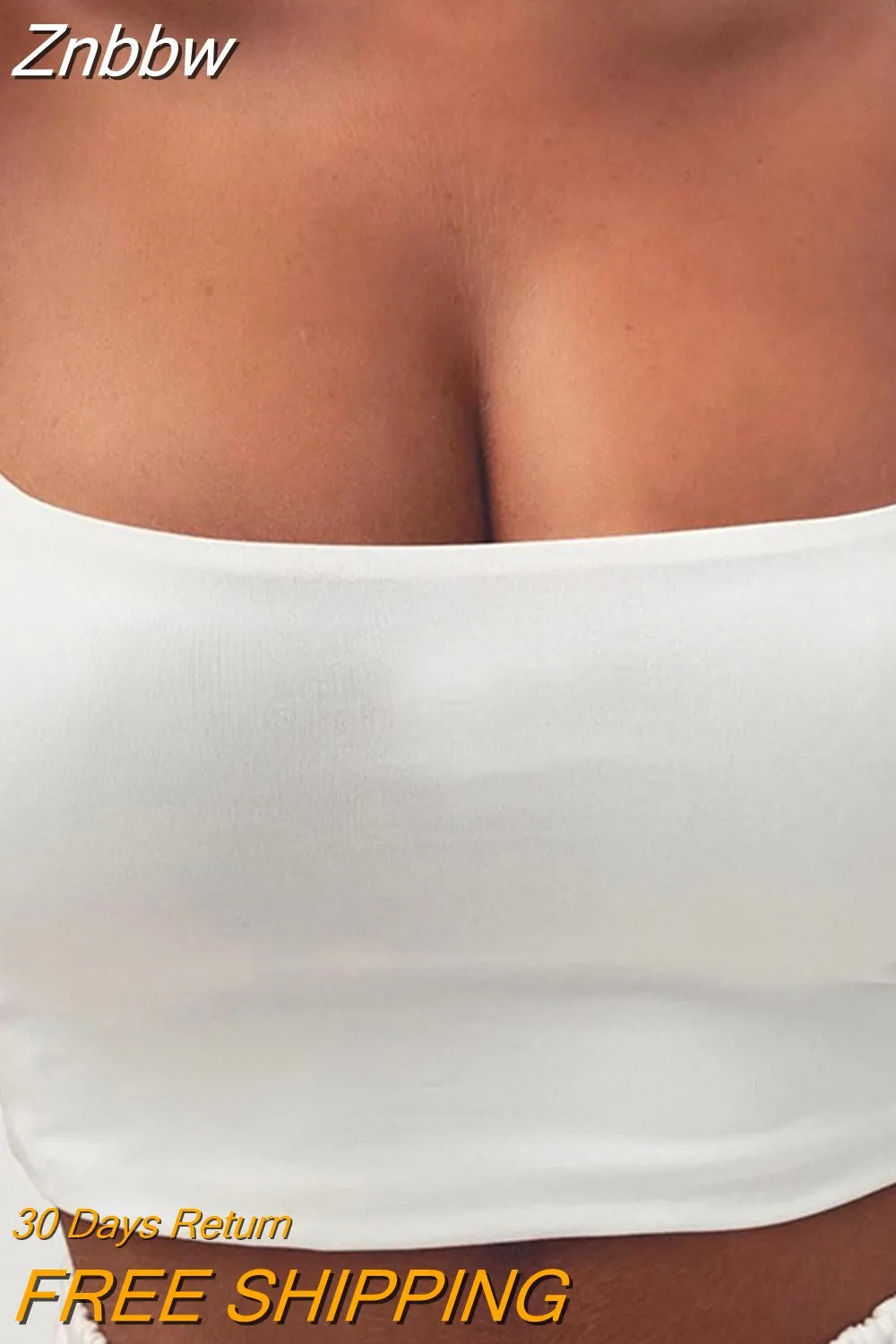 Znbbw Womens Summer Camis Tanks Tops Sleeveless Cotton Bustier Unpadded Bandeau Bra Vest Crop Top Seamless Tees - Image 5