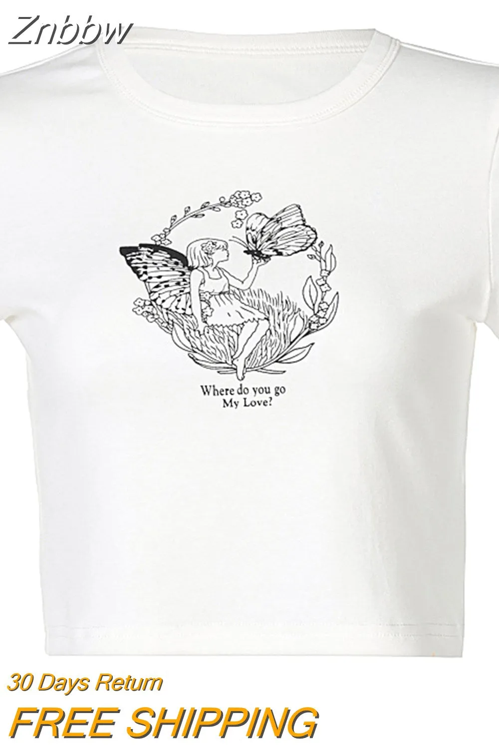 Znbbw Printed Lace Trim White Crop Top Fairy Grunge Summer Clothes for Women Cute Slim Fit Ribbed Tank Tops - Image 4