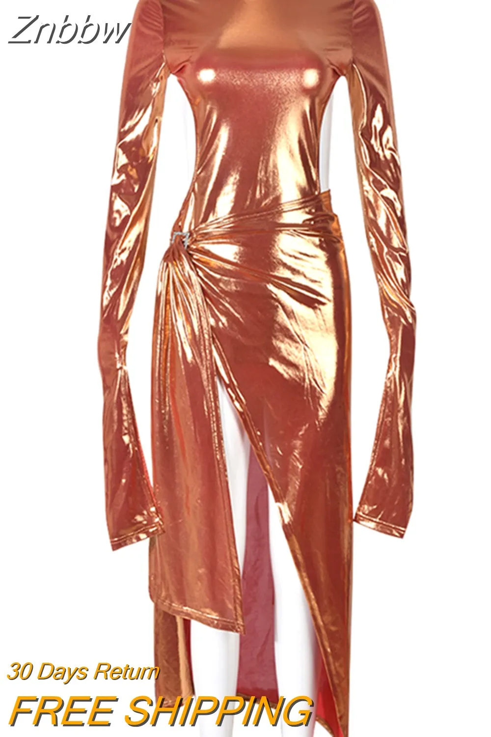 Znbbw Pieces Sexy Fashion Women Set Female Solid Long Sleeve Tops And Split Skirts Suits Matching Sets Outfit 2023 Spring Summer - Image 4