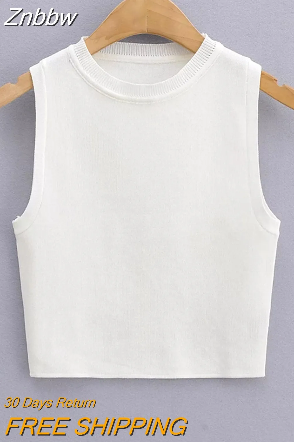 Znbbw Women Off Shoulder Tank Top Summer Knit Ribbed O Neck Sleeveless Skinny Vests 2023 Sexy Solid Basic Tops 202304 - Image 12