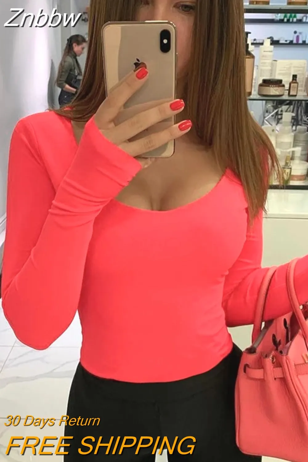 Znbbw Neon Bodysuit Women Long Sleeve Bodycon Sexy 2023 Autumn Winter Streetwear Club Party Outfits Casual Female Clothing