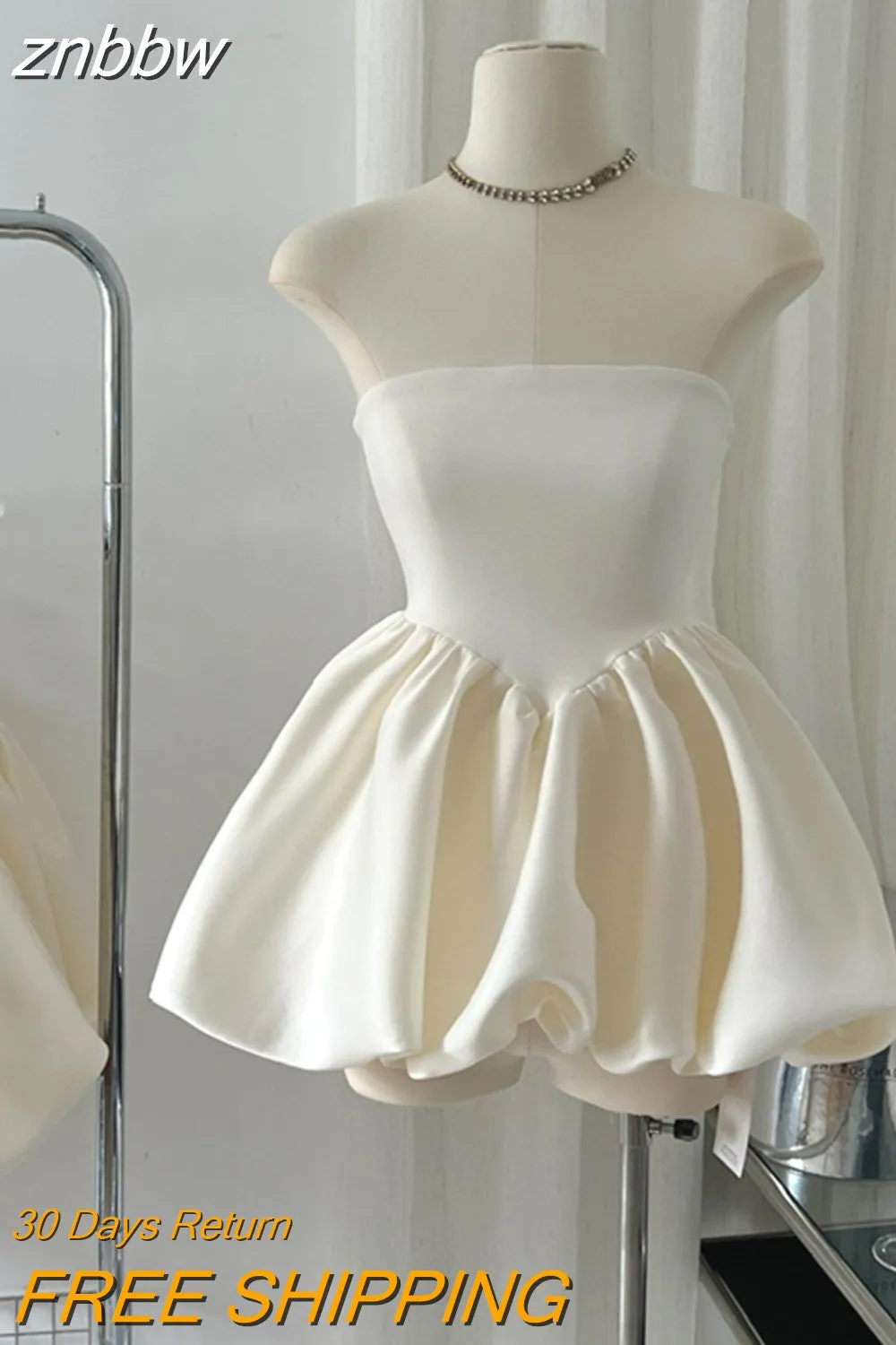 znbbw Women Sexy Backless Strapless Solid Color Tube Tops 2023 Summer Beach Style Slim Fit Cropped  Folds Party Club Shirt - Image 3