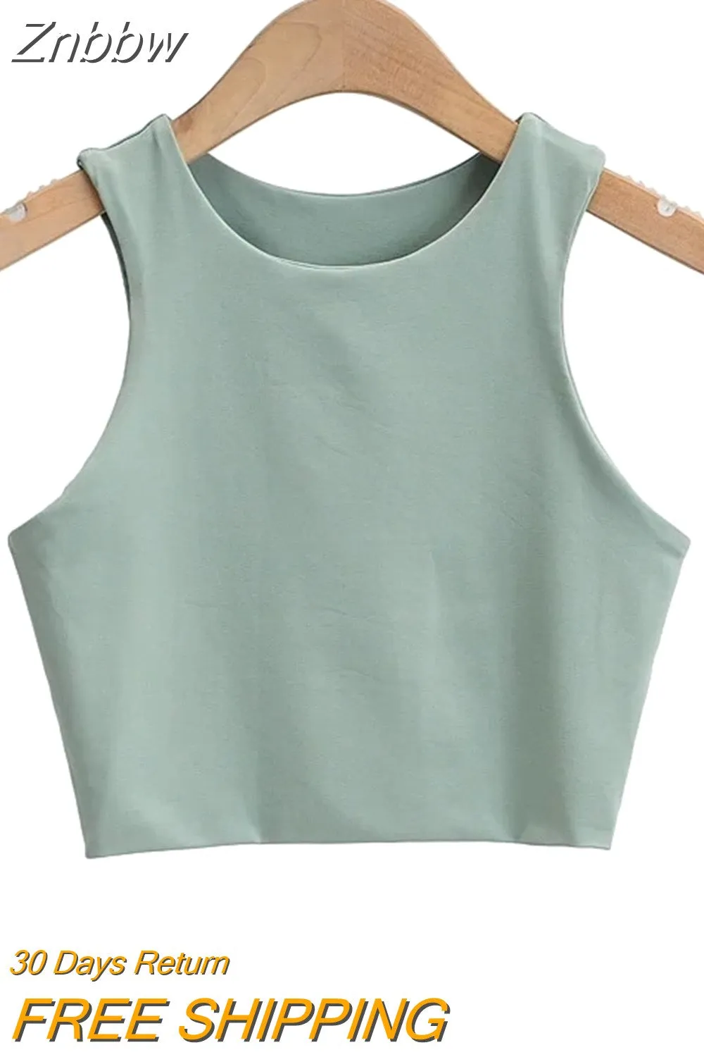 Znbbw Summer Fashion Women Sexy Slim Tops O-neck Sleeveless Double Nylon Ladies Good Quality Tank Tops 6 Colors - Image 6