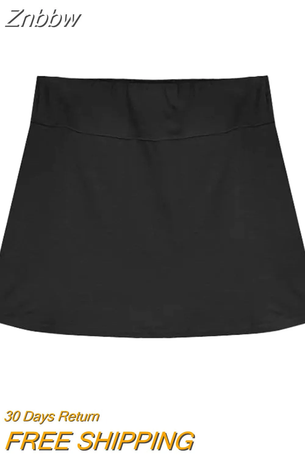 Znbbw women's fashion mini skirt y2k dark casual short skirt Cute irregular split casual simple high waist elastic sports skirt 0410 - Image 6
