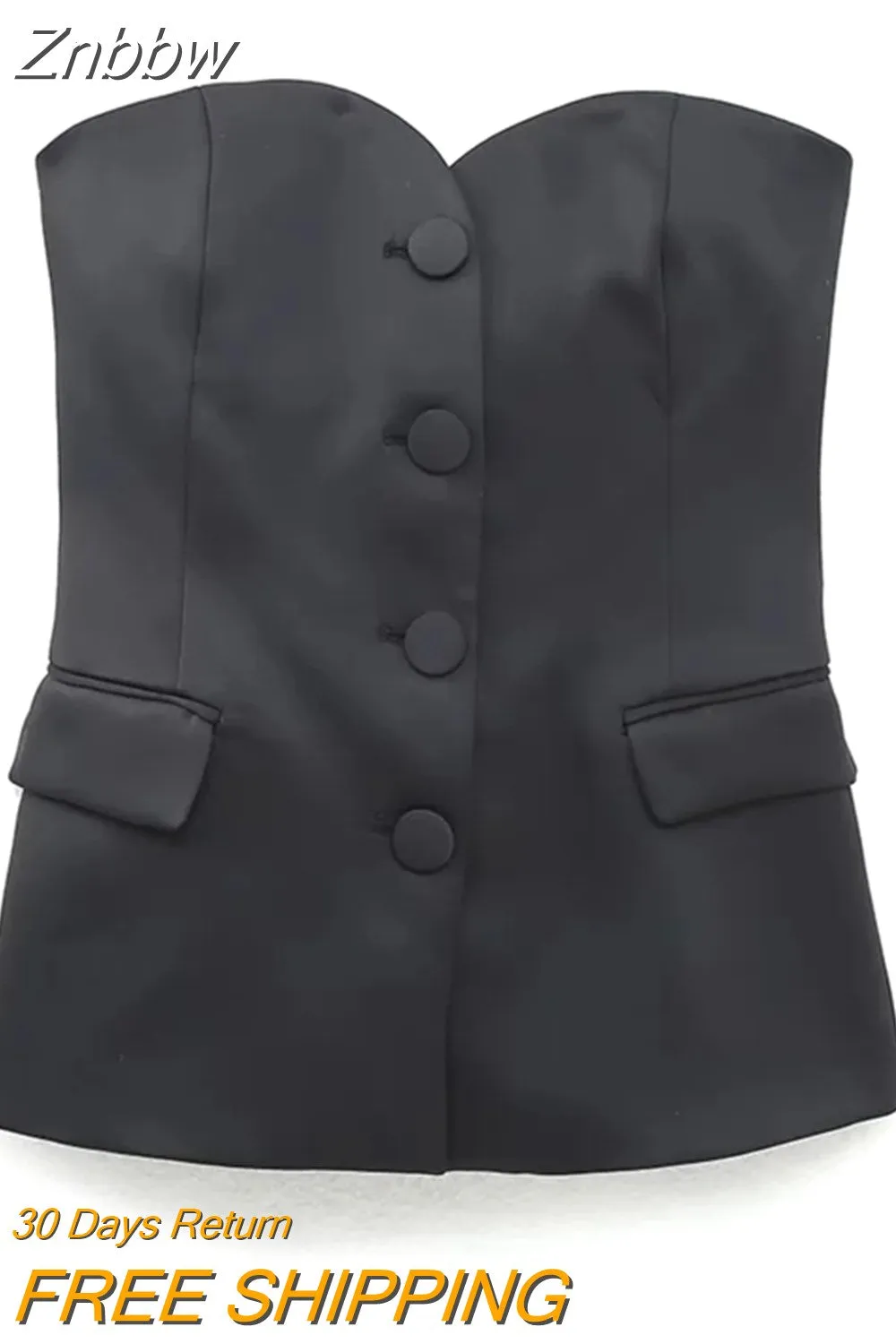 Znbbw 2023 Woman 2 Pieces Vest Sets Single Breasteed Filp Over Underwear Vest + Split Straight Trousers Causal Women Suits