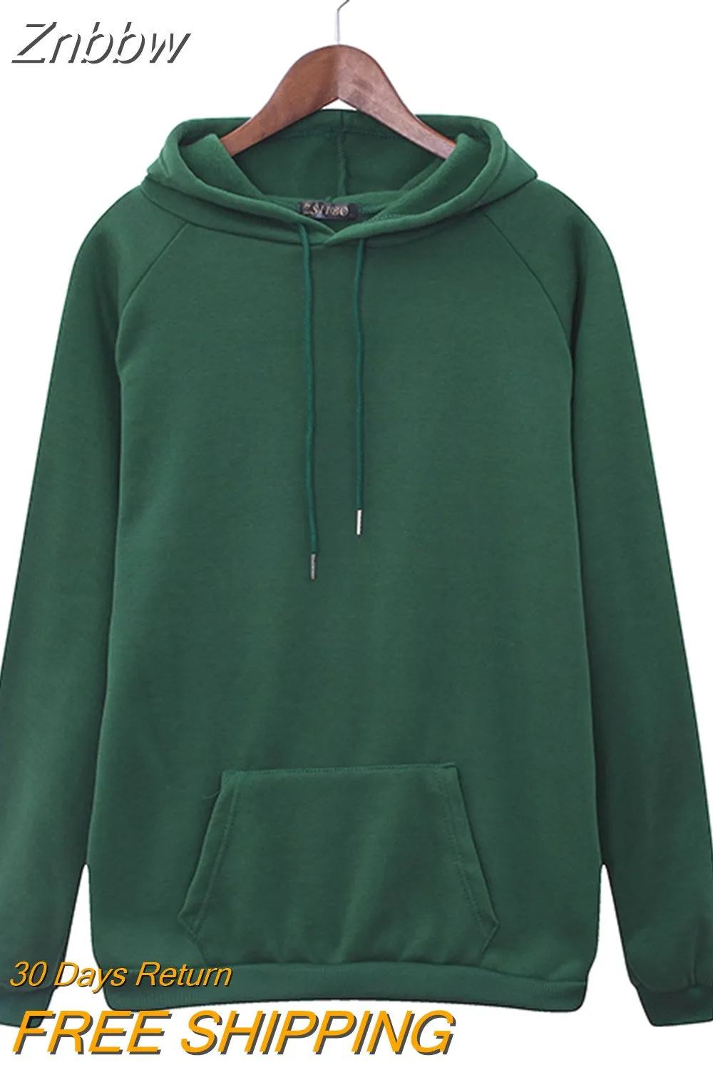 Znbbw ????????? velvet Black Hood Hoodies Ladies Long Sleeve Casual Hooded Sweatshirt Dress Pullover ?????????? women Sweatshirt - Image 8