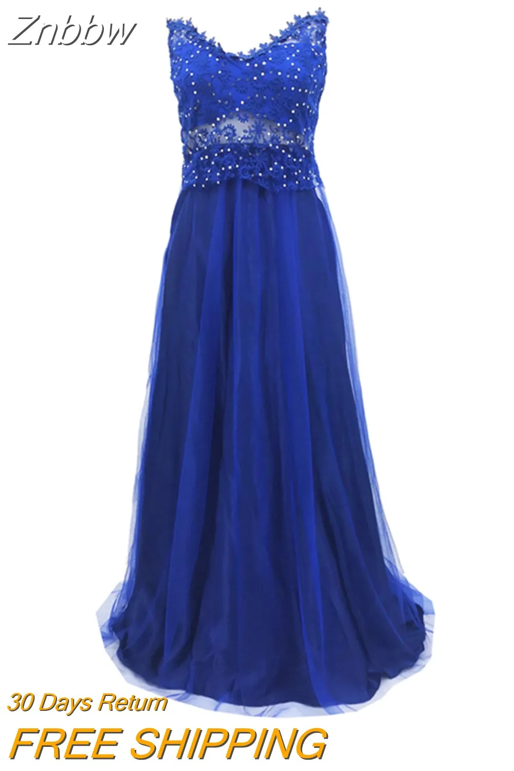 Znbbw Women Long Dress Formal Prom Party Sleeveless Round Neck Dresses Fashion New Ladies Ball Gown Dresses - Image 7