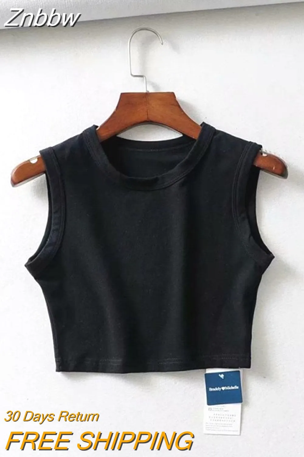 Znbbw Summer vintage white crop tops women biker black punk sexy tank top korean streetwear cropped sleeveless top feminino