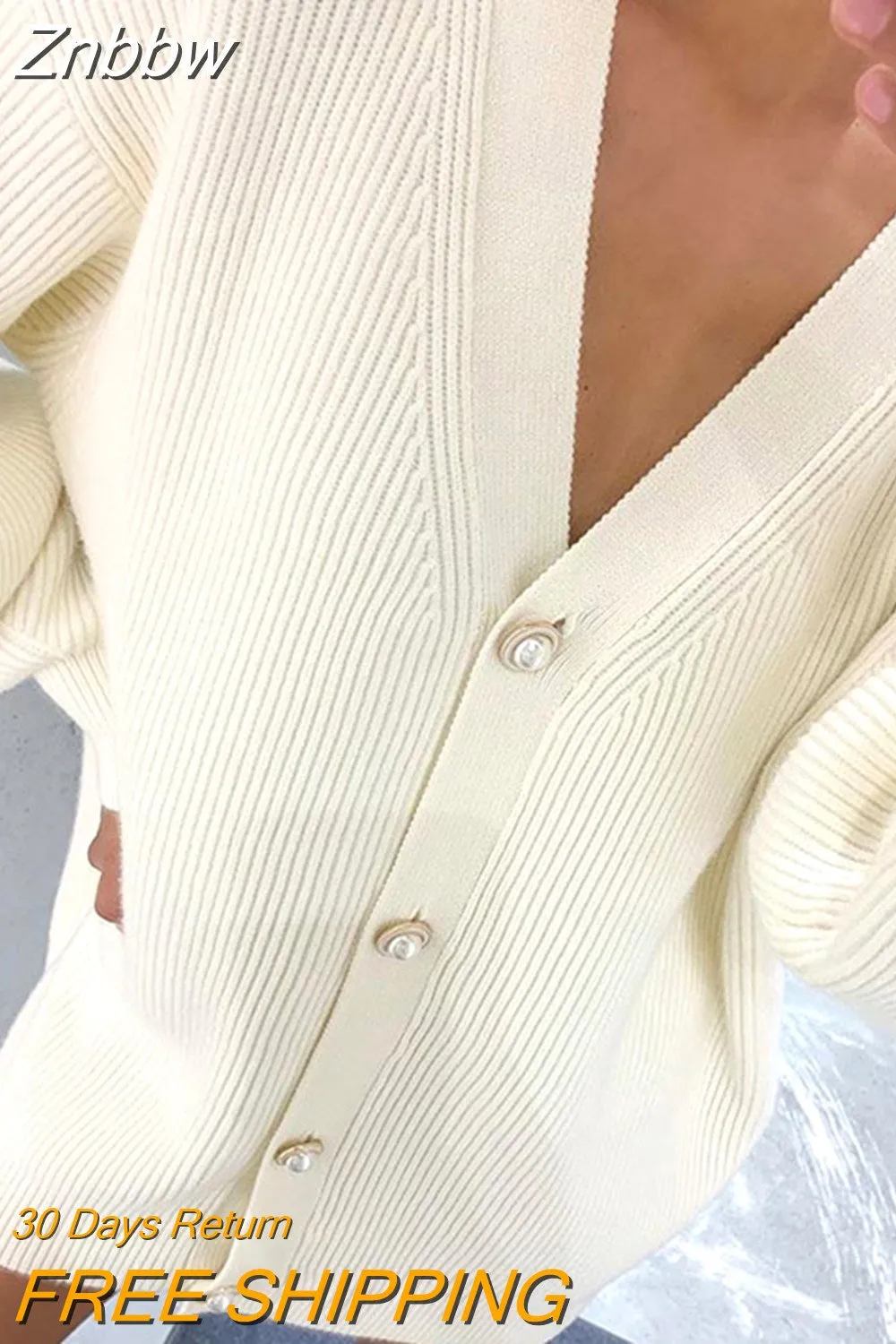 Znbbw Autumn Winter Green Cardigan Oversized Women Long Sleeve Button Casual Y2k Loose Knitted Sweater Fashion Streetwear - Image 6