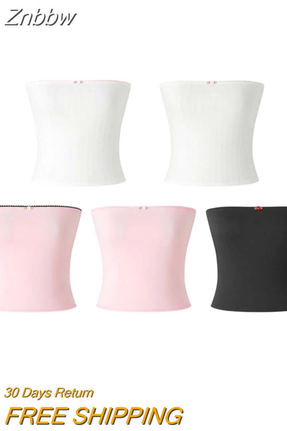 Znbbw Women Summer Kawaii Sleeveless Off Shoulder Knitted Tanks Tops Crop Tops Floral Fairycore Grunge 2000s Aesthetic T-shirts Tops