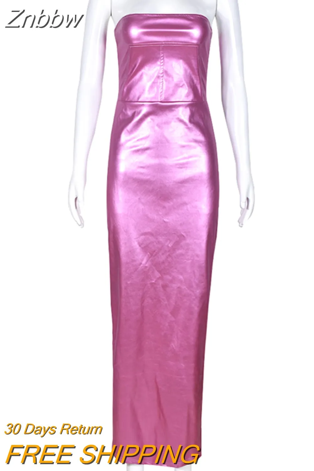 Znbbw Strapless Corset Tank Maxi Dress Women Backless Off Shoulder Party Vestidos 2023 Summer Harajuku Lolita Y2K Clothes - Image 4