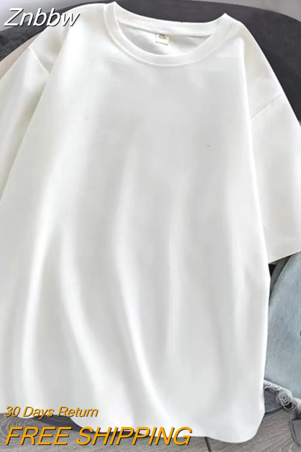 Znbbw Women T shirts Korean Skull Print Y2K Black Oversized Tee Shirt Tops Harajuku Grunge Vintage Aesthetic Goth Graphic Punk Clothes - Image 8