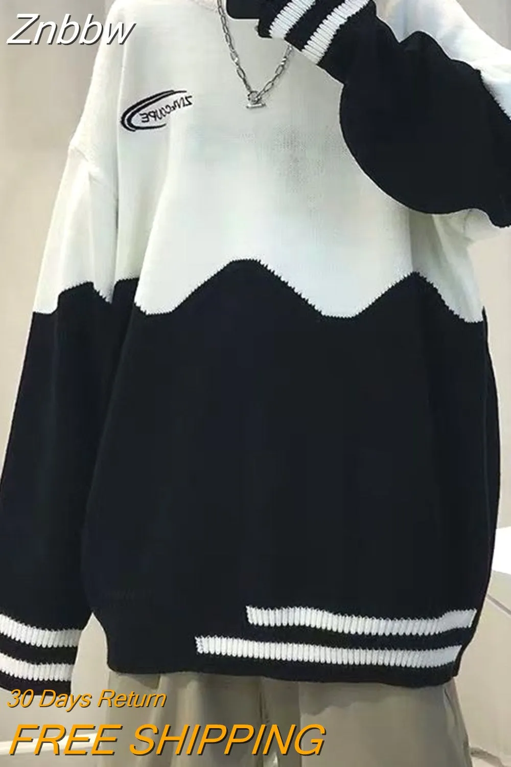 Znbbw Sweaters in Autumn and Winter for Men and Women Korean Edition Casual Loose New Knitwear Warm Trend Undercoat