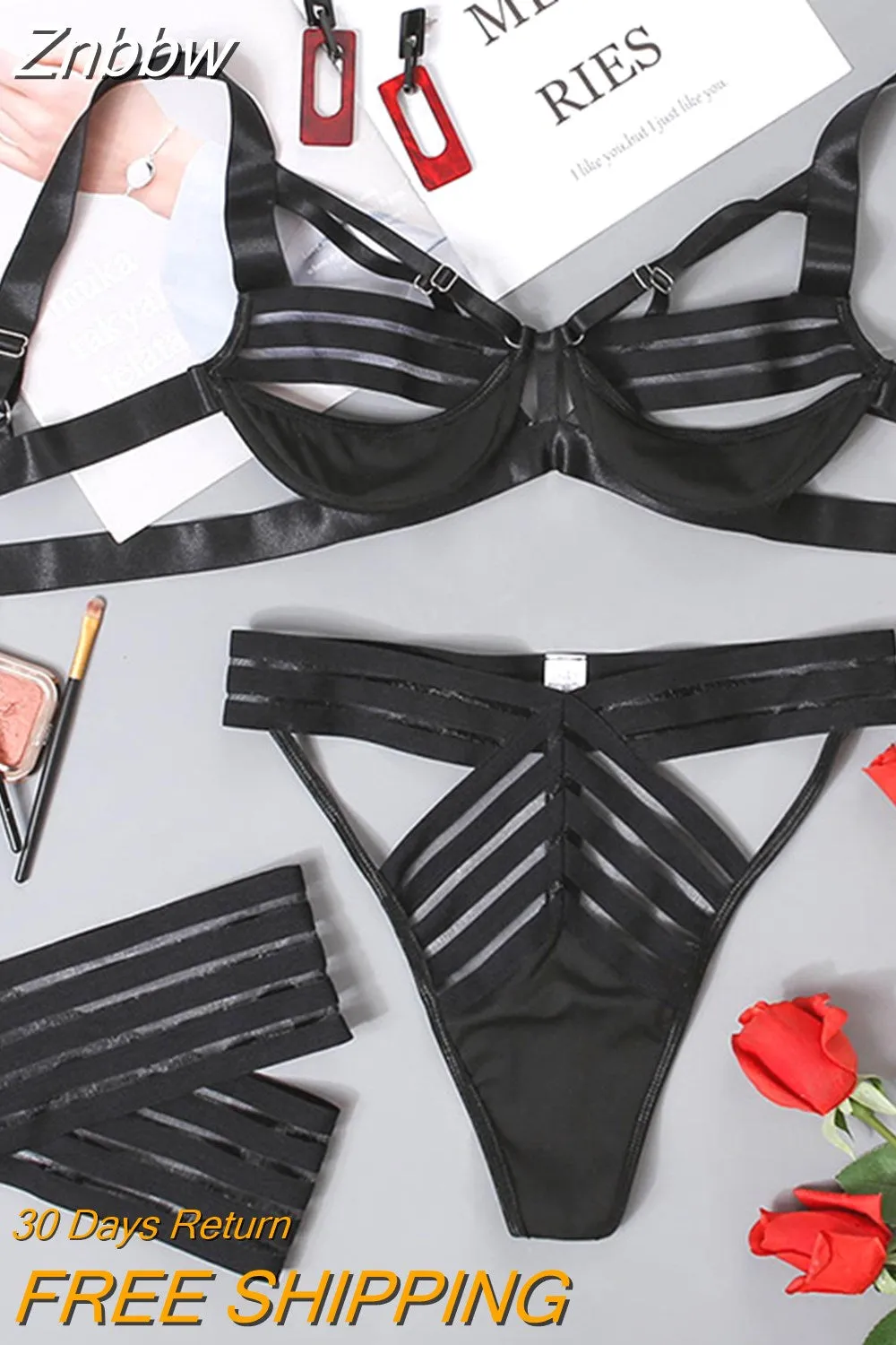 Znbbw Sensual Lingerie Hollow Out Exotic Costumes Hot Sexy Underwear For Sex Porn Sissy Erotic Sets Fantasy Bra Thongs