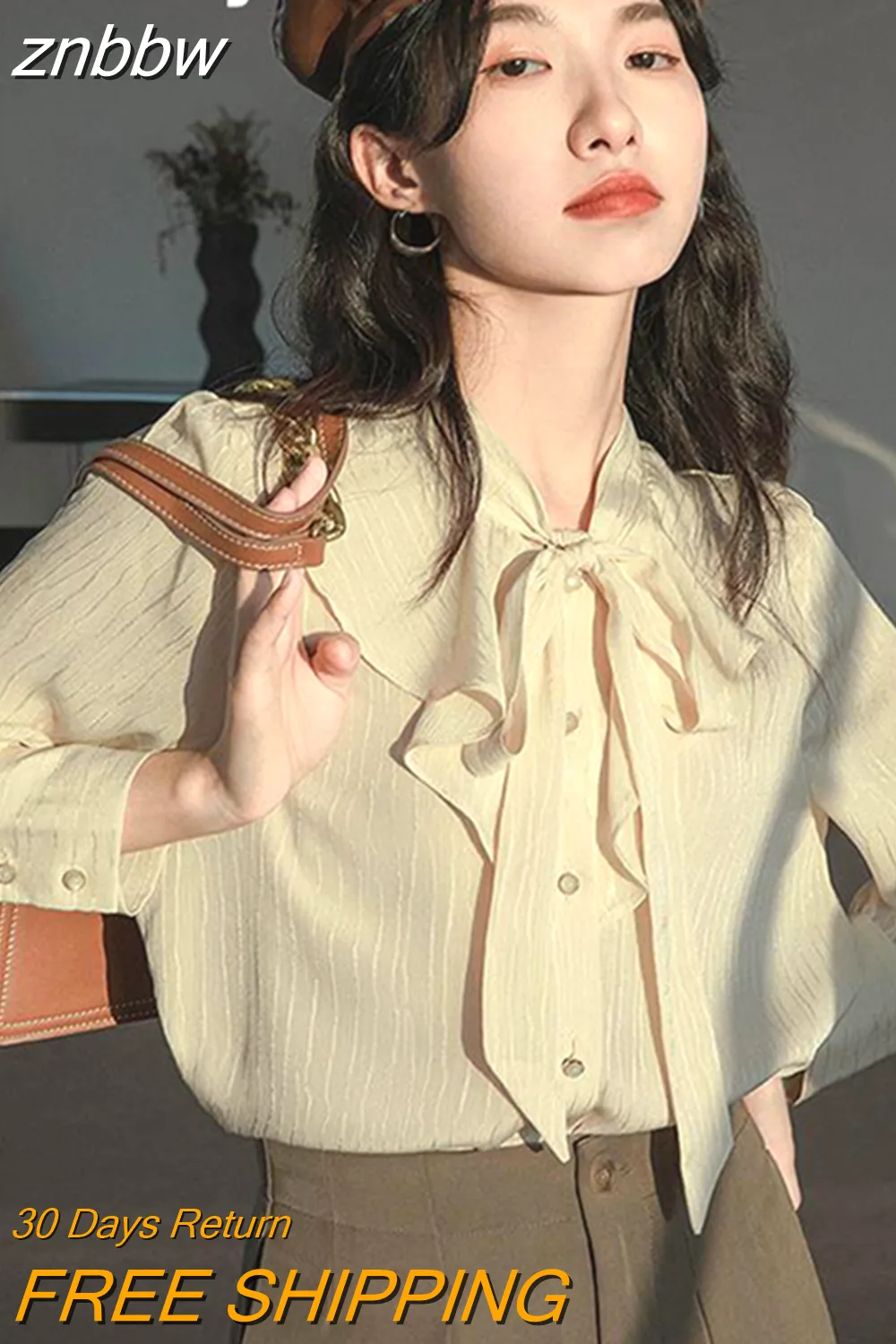 znbbw 2023 Summer Long Sleeve Women Chiffon Shirt Korean Style Stripe Button Ladies Blouse Office Lady Work Female Clothing