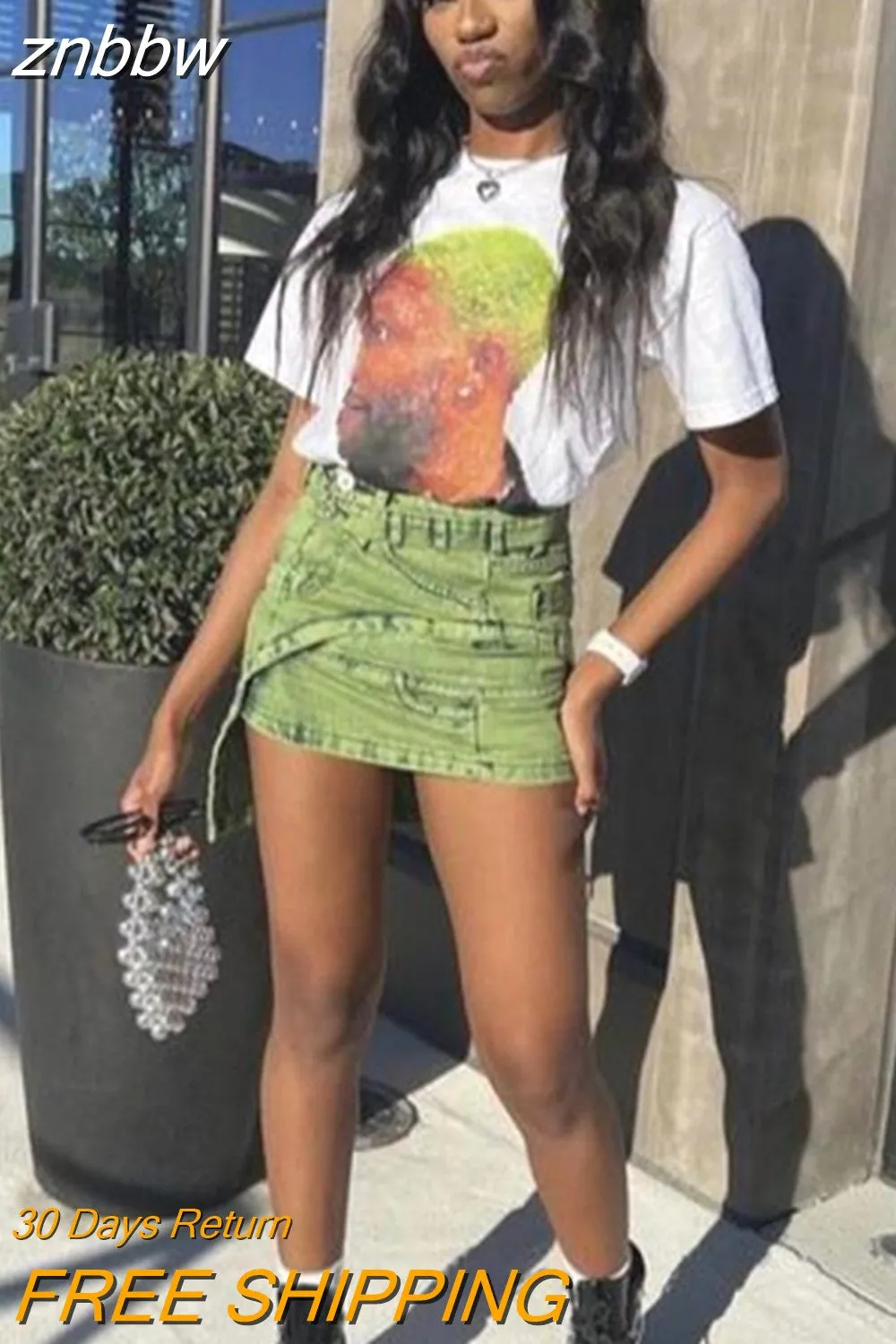 znbbw Summer Sexy Print Womens T-Shirt Ladies Casual Outfit For Women 2023 O Neck Short Sleeve Tee Shirts Human Figure Print