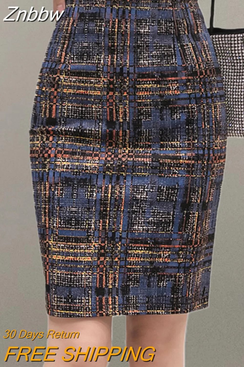 Znbbw Summer Elegant Printed Casual Skirts For Women High Waist Slim Office Lady OL Style Pencil Skirts Faldas Mujer Moda 2023