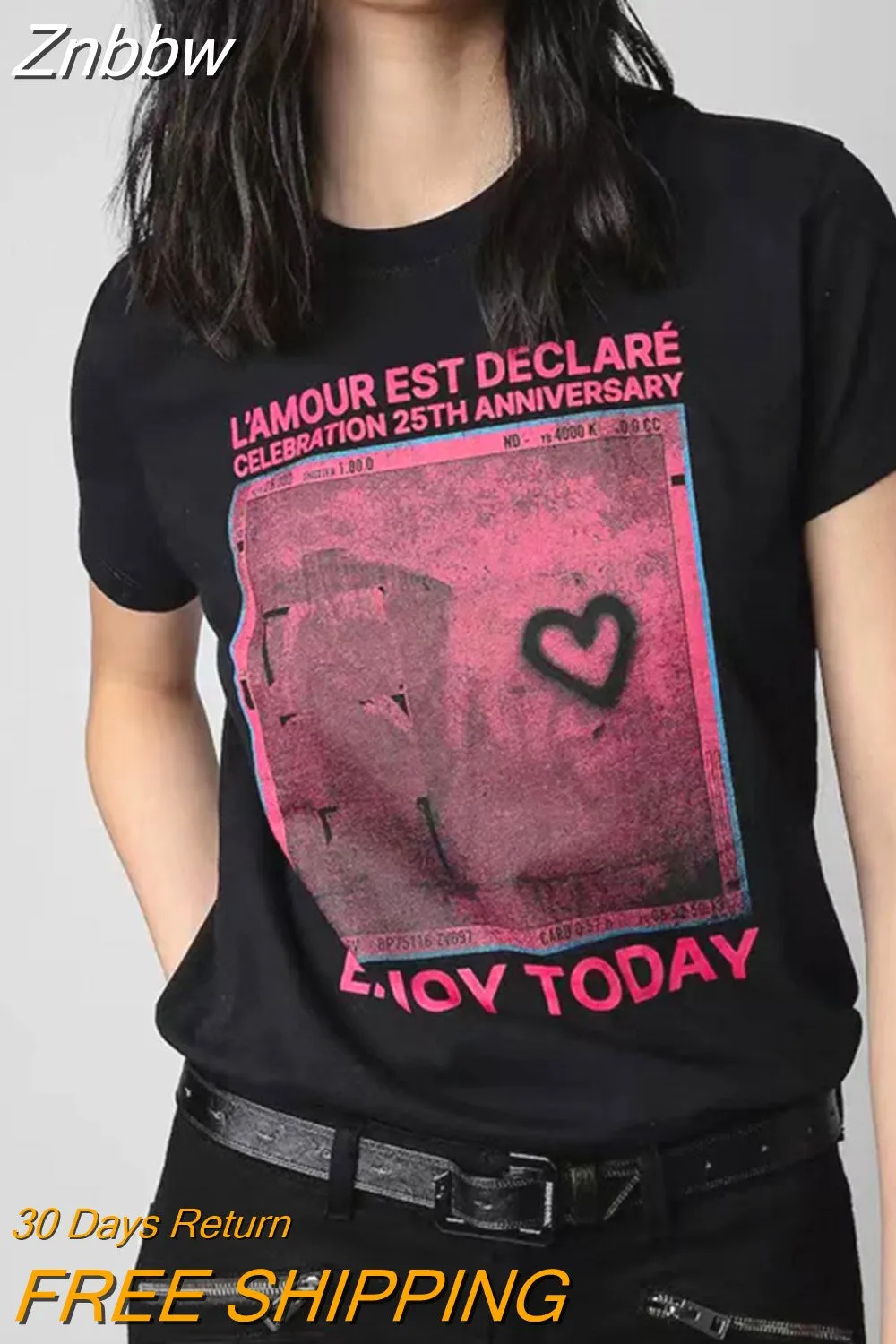 Znbbw Graphic T-Shirt Women 2023 Summer Short Sleeve Cotton Tee Shirt Tees and Tops Fashion T-shirts for Women