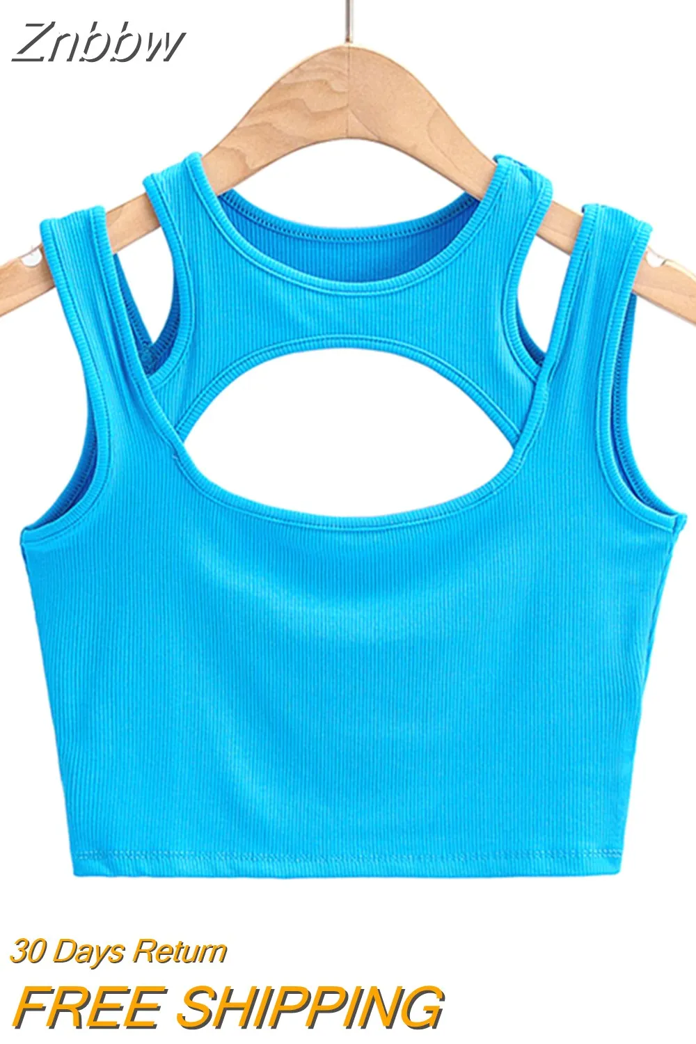 Znbbw Summer NEW Arrival Women Solid Color Sexy Causal 2 Piece Croped-Tops Tanks For Ladies