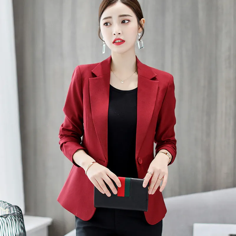 Znbbw Daifei 2024 Spring / Summer New Fashion Korean Version Large Size Thin Suit Solid Color Leisure Lady's Fashion Suit