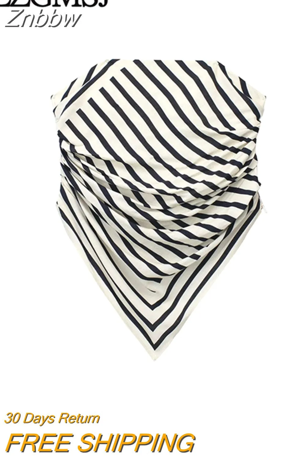 Znbbw TRAF Women Summer Sexy Camis Tanks Sleeveless Casual Striped Print Tank Tops Backless Pullover Sexy Camis