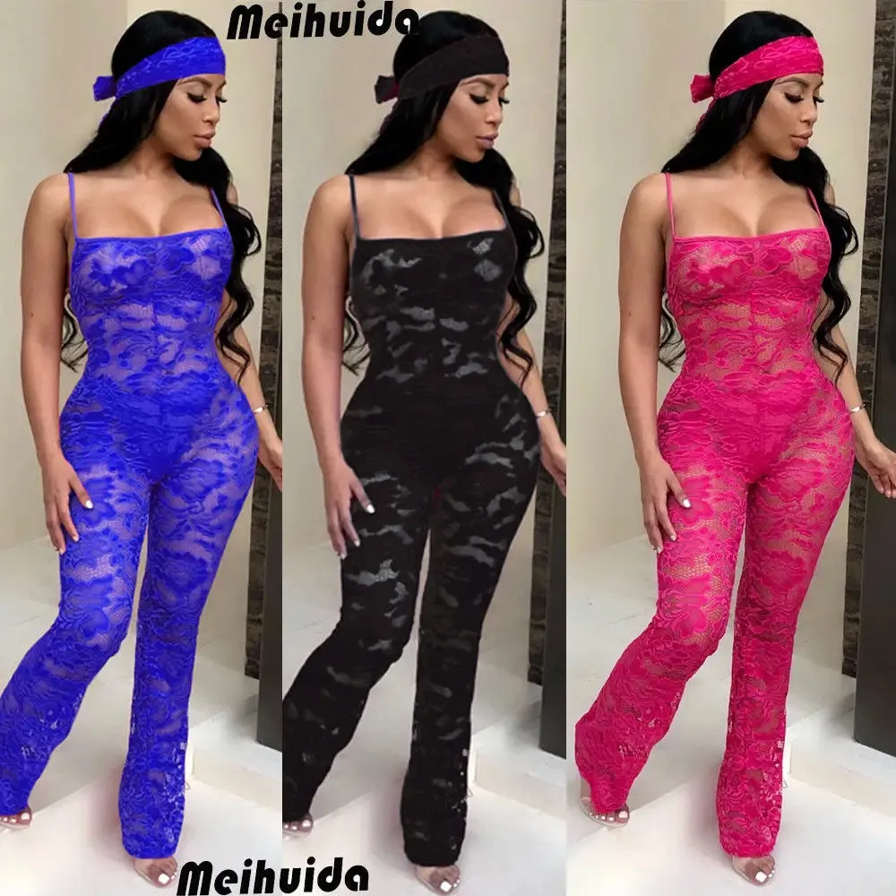Znbbw Jumpsuit Pullover Top 2024 New Fashion Rompers Womens Jumpsuits Clubwear Playsuit Hollow Out Party Chiffon Outweaer Clothes