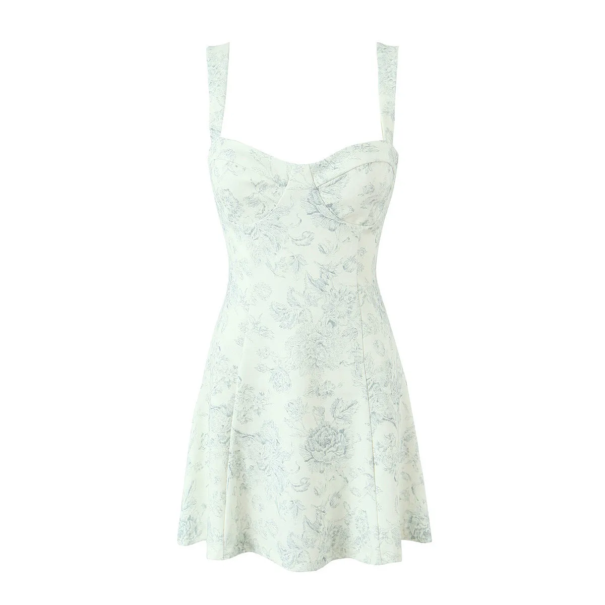 Znbbw New Sleeveless Print Slim Short Dress In Autumn