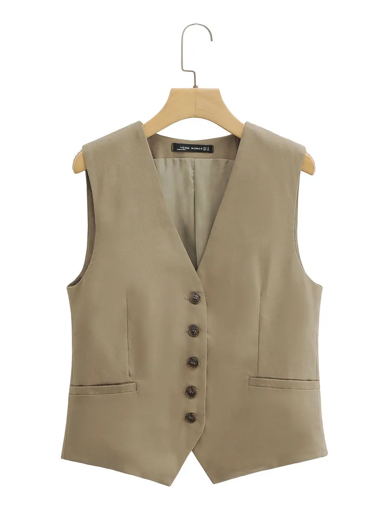 Znbbw New Cotton Blended Short Vest Vest