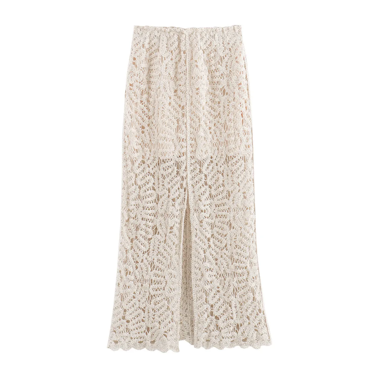 Znbbw Knitted Dress Crocheted Blouse Crocheted Half Skirt Suit