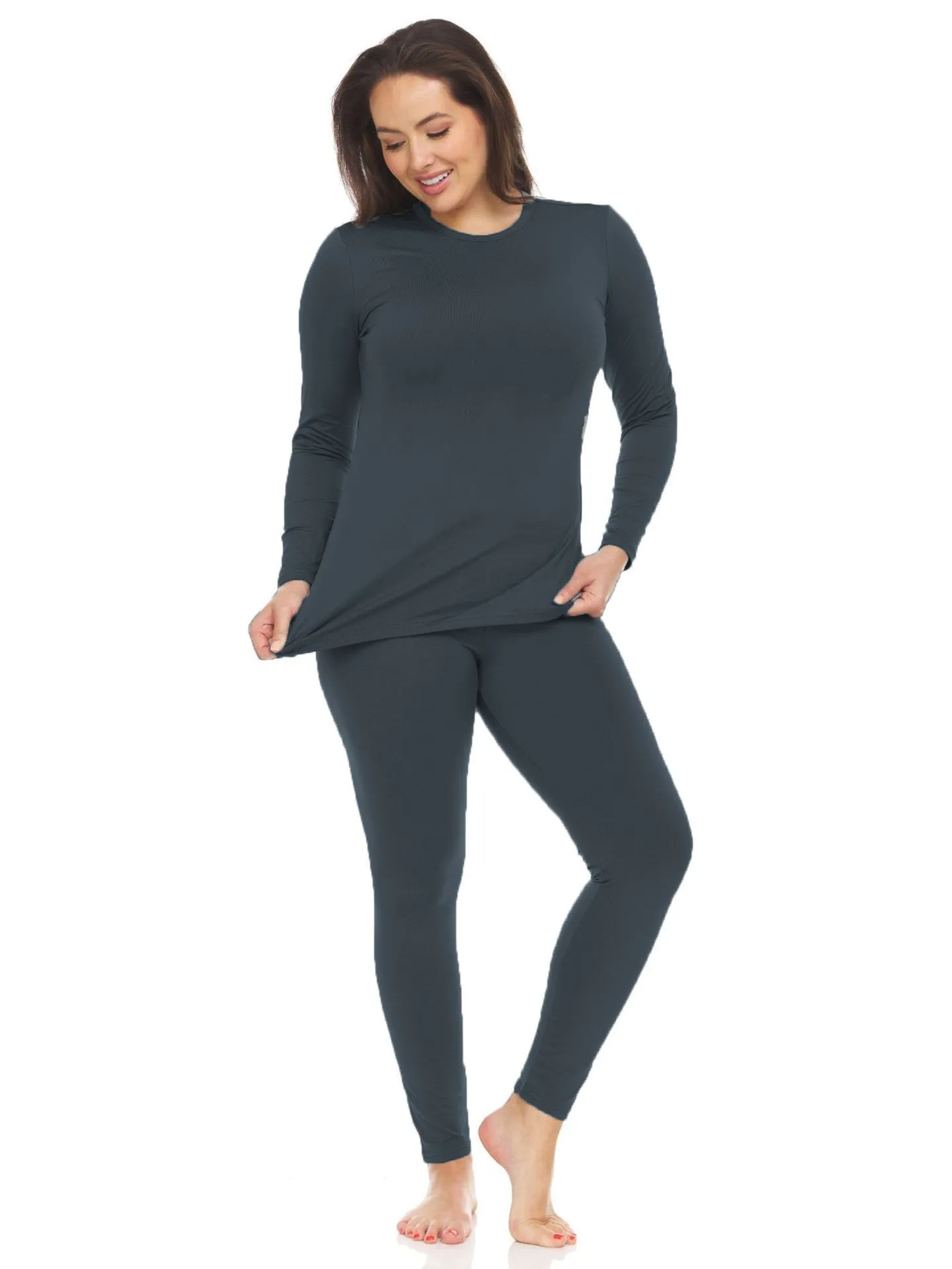 Znbbw And Winter Warm Underwear Women's Seamless Slim Comfortable Elastic Solid Color Long-Sleeved Trousers Autumn Suit Long Johns