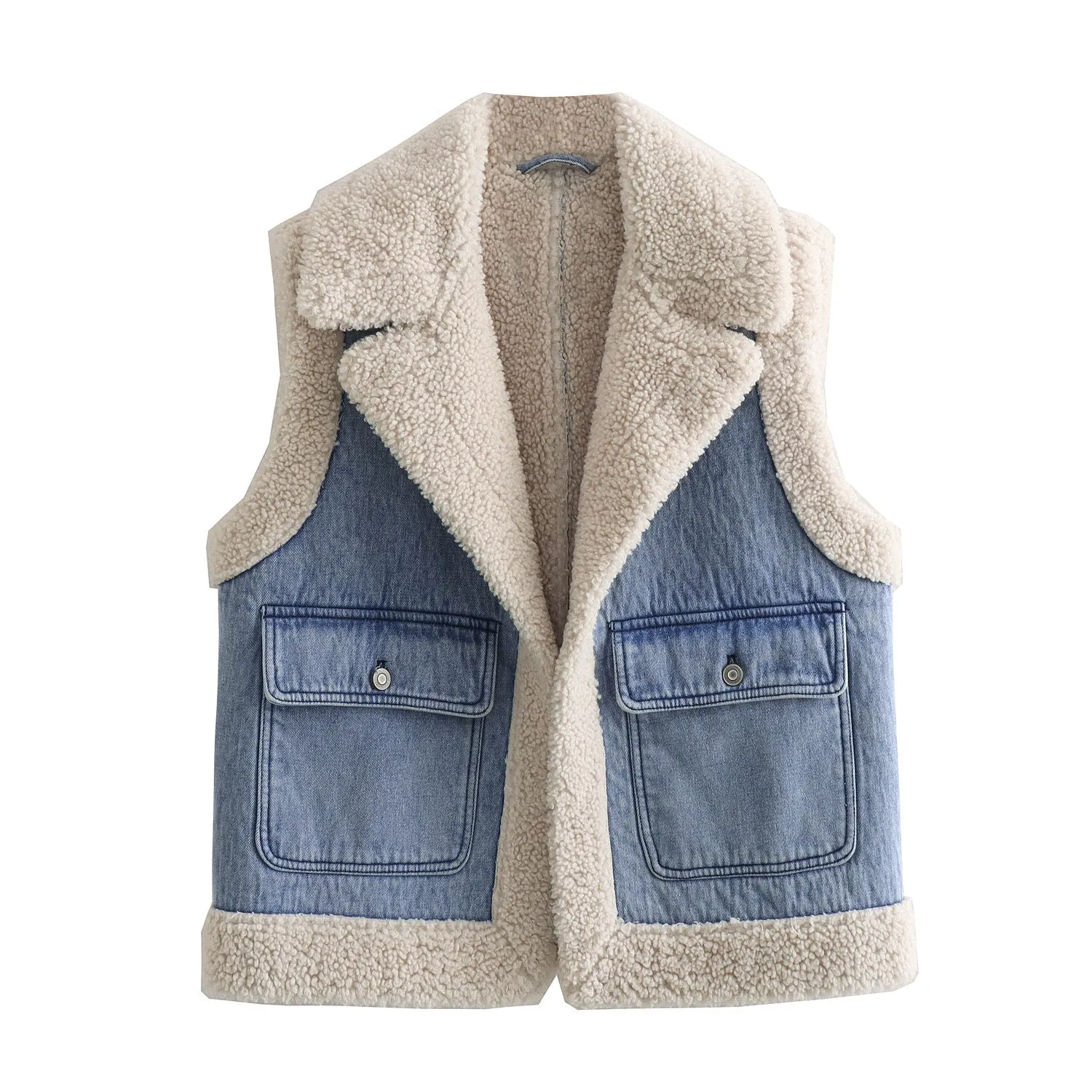 Znbbw New Double-Sided Fur Integrated Pocket Vest 3548251405