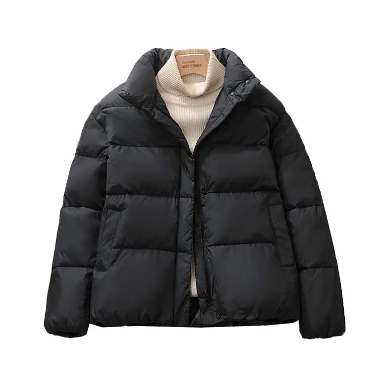 Cotton-Padded Jacket Female 2024 Winter New Thickened Bread Jacket Korean Version Cotton-Padded Jacket Loose Small Cotton-Padded Jacket Coat Tide