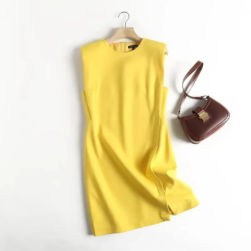 Znbbw New Solid Color Sleeveless Dress In The Autumn Of 2024