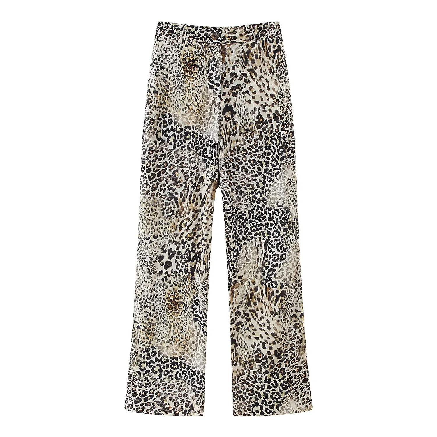 Znbbw Summer Animal Print Blouse 7989400 Straight Trousers 8017402