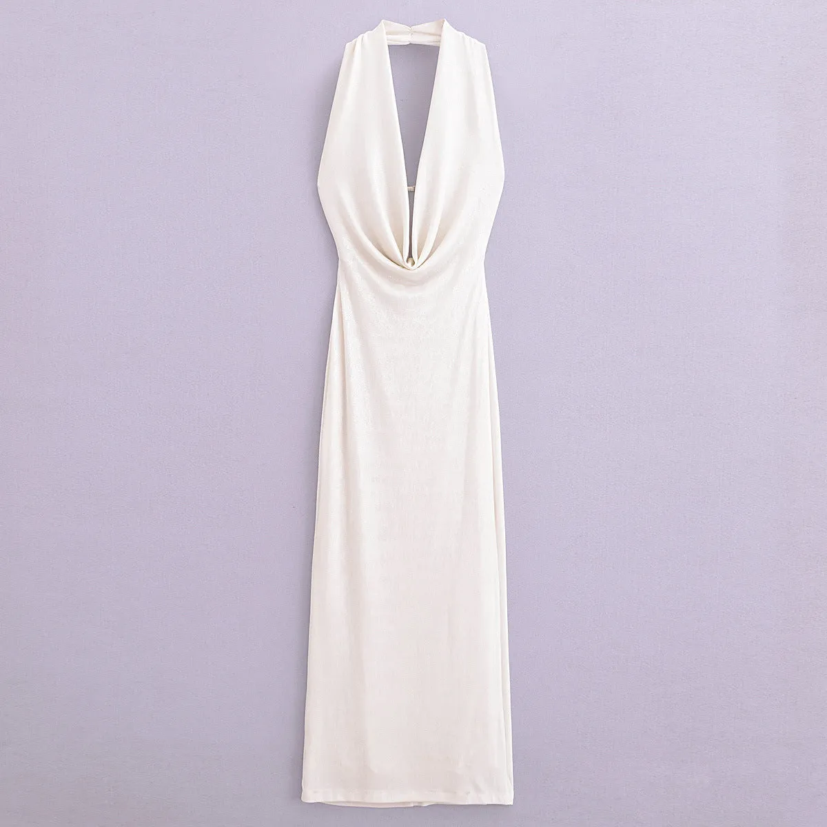 Znbbw Spring Pleated Dress With Collar And Waist 8342340