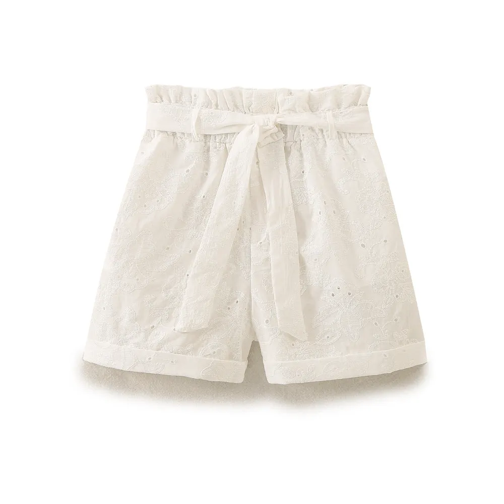 Znbbw New Long-Sleeved Skirt Shirt 3046352 Lace-Up Shorts 3046252