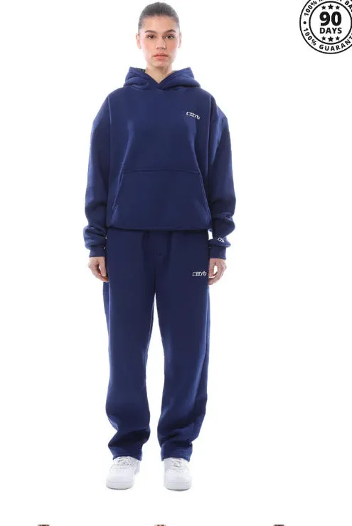 Znbbw Autumn And Winter New Style Hoodie Suit Fashion Sports Leisure LOGO Printed Hooded Hoodie Two-Piece Set