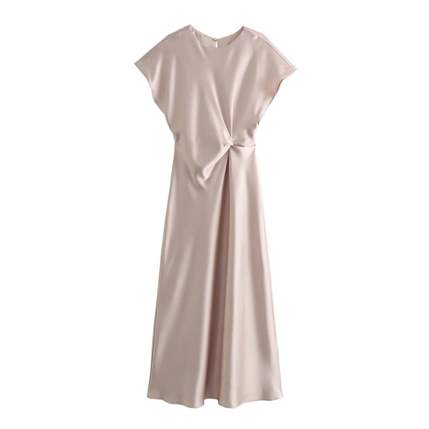Znbbw New Pleated Silk Satin Dress 2454845