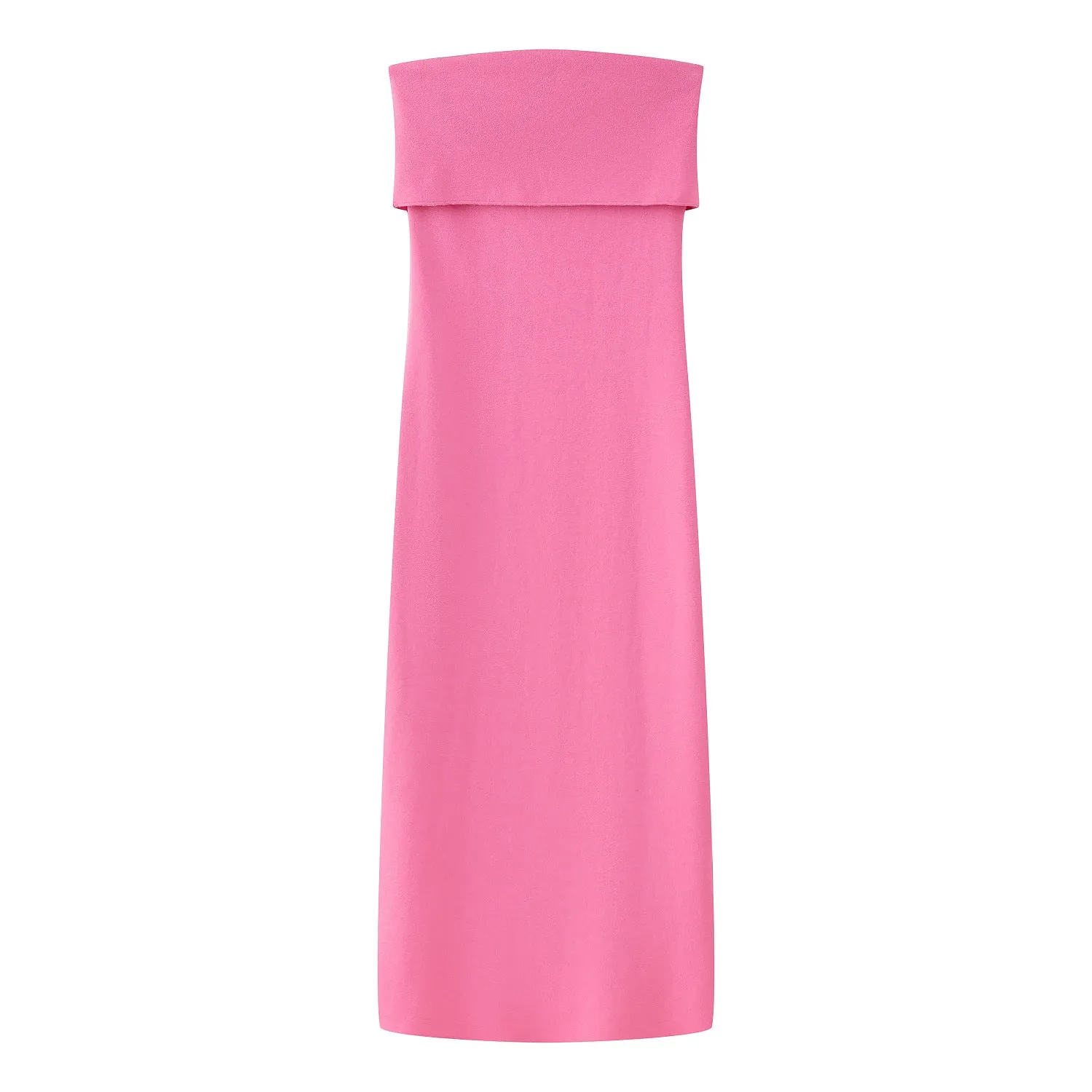 Znbbw New Stretch Slim Solid Color Knitted Shoulder Dress 5039174