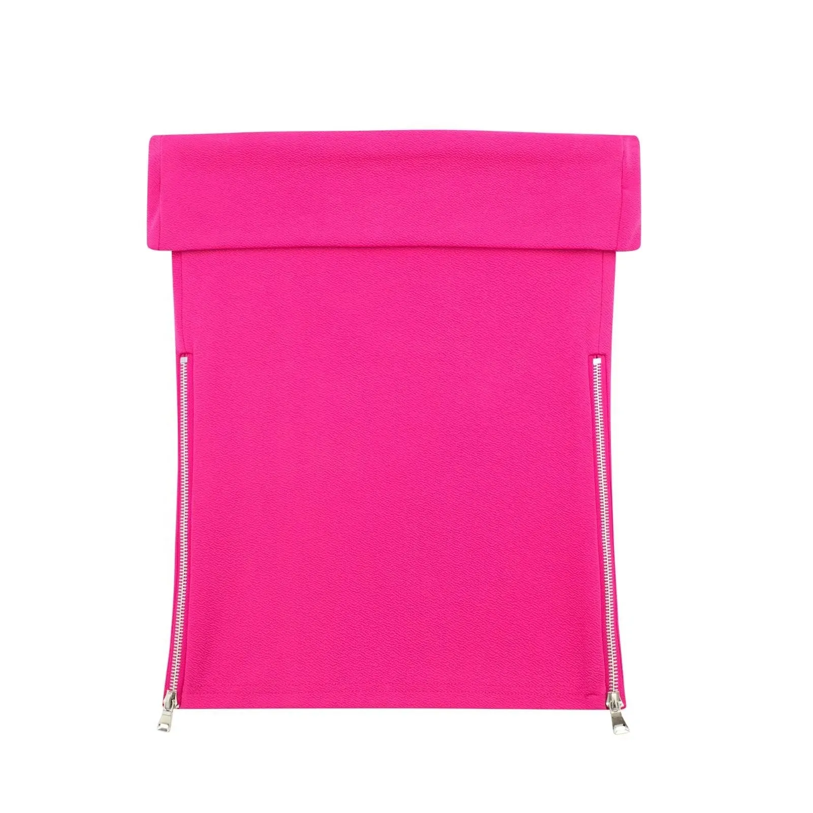 Znbbw New Zipper Decoration Stretch Slimming One-Word Collar Jacket 2248332