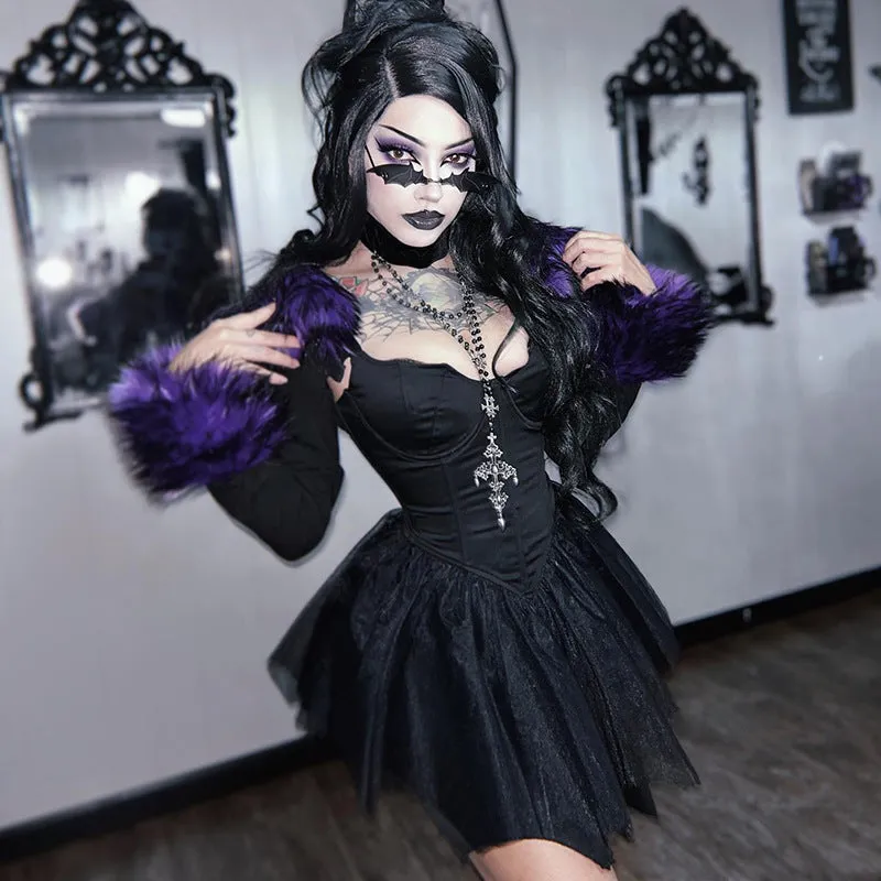 Znbbw Autumn New Dark Style Slim, Irregular White Girdle, Waistband, Halter Skirt, Women's Dress