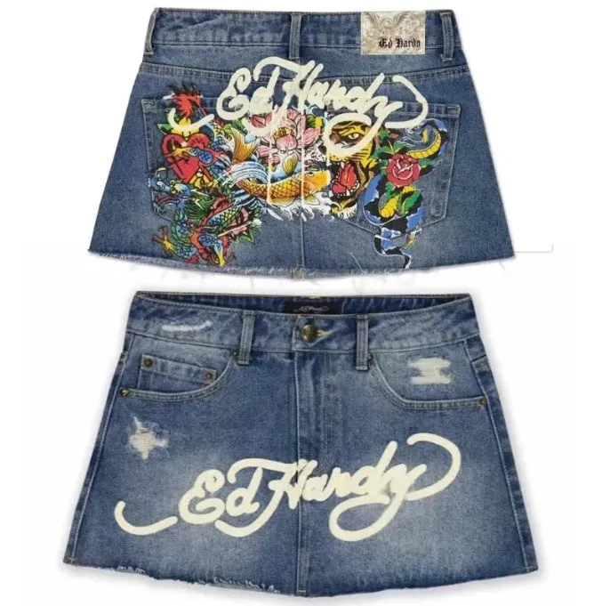 Znbbw Women's Short Skirt Plus Anti-Walking Guofu Gothic Black Y2k Mini Ski Fashion Harajuku