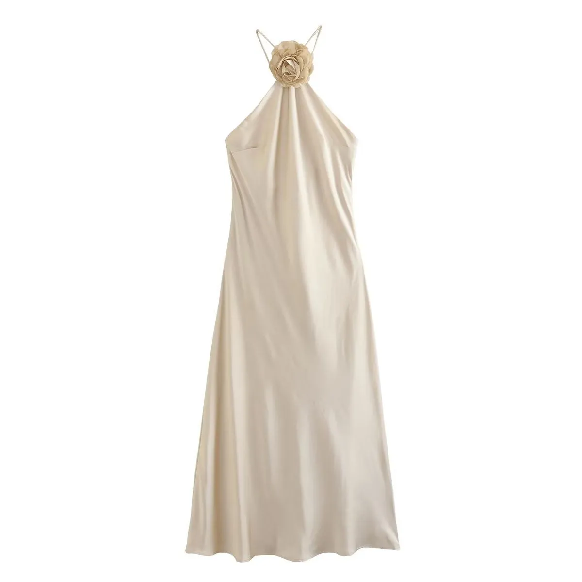 Znbbw New Summer Dress With Detachable Decal Collar And Bare Back