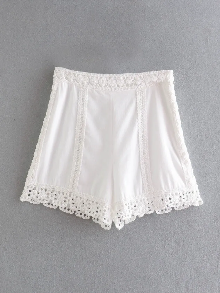Znbbw Crochet Knitted Shirt Crochet Shorts In Summer