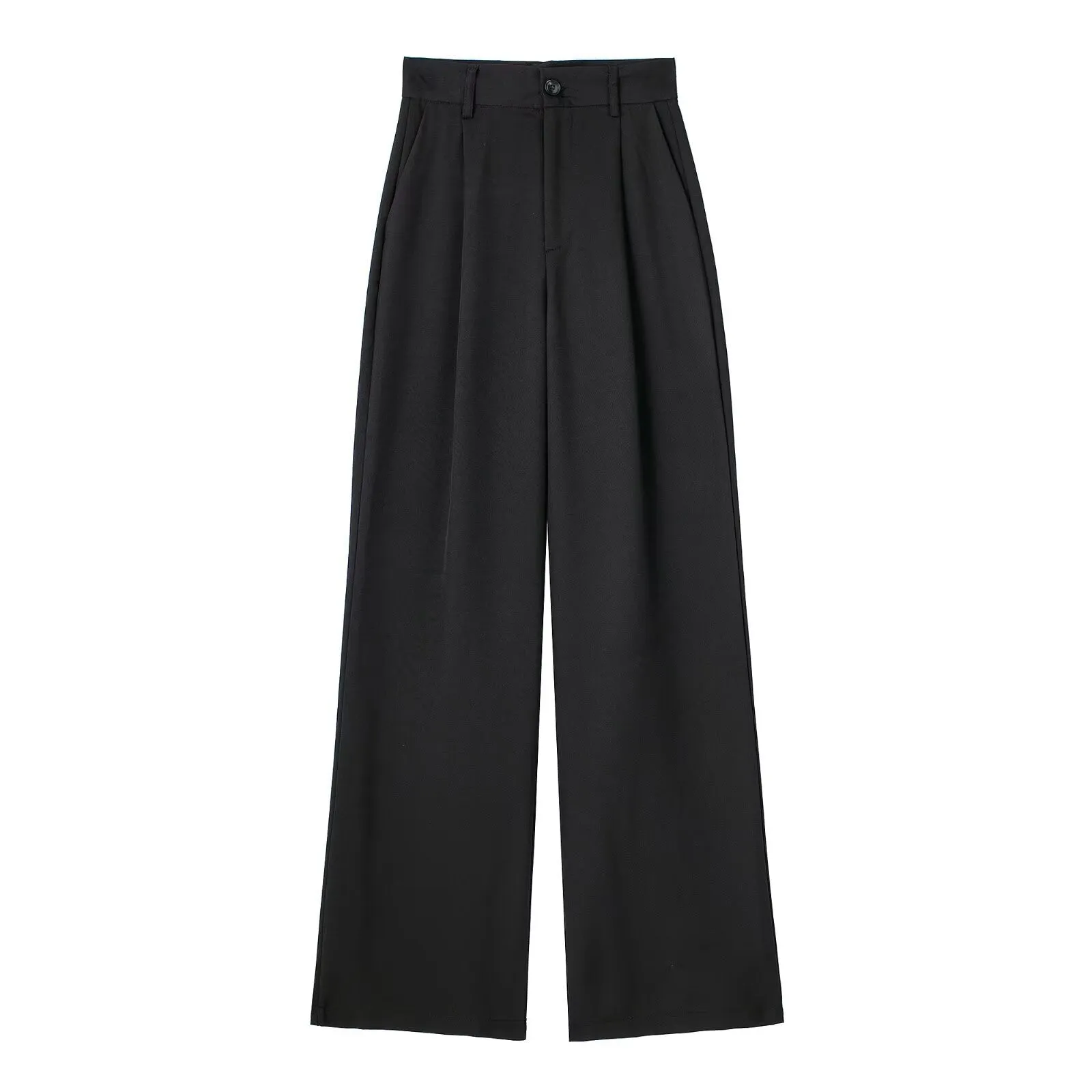Znbbw New Spring Style Pleated Front High Waist Trousers 7102528