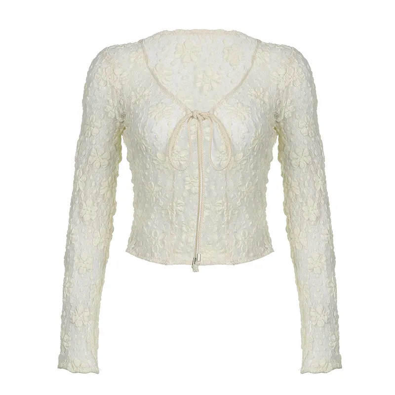 Pure Lace Lace Color Cross-Tie Sexy V-Collar Halter Skirt 2025 Summer New Slimming Bag Hip Skirt