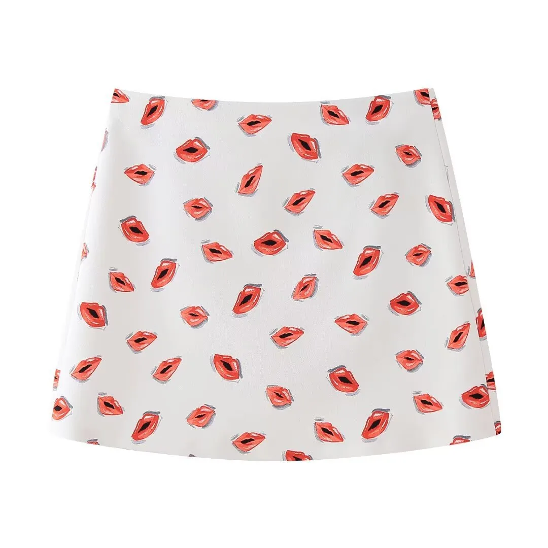 Znbbw Spring Printed Slim Shirt 2328004 Printed Half Skirt 2496004