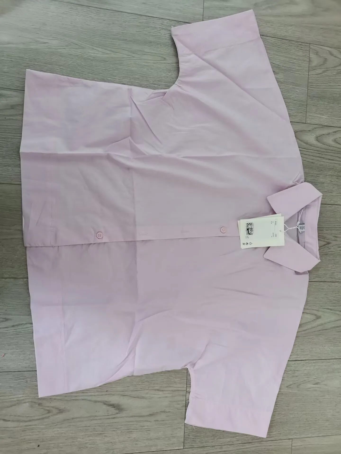 Znbbw Spring Style Casual Pointed Collar Short-Sleeved Shirt 1163838004