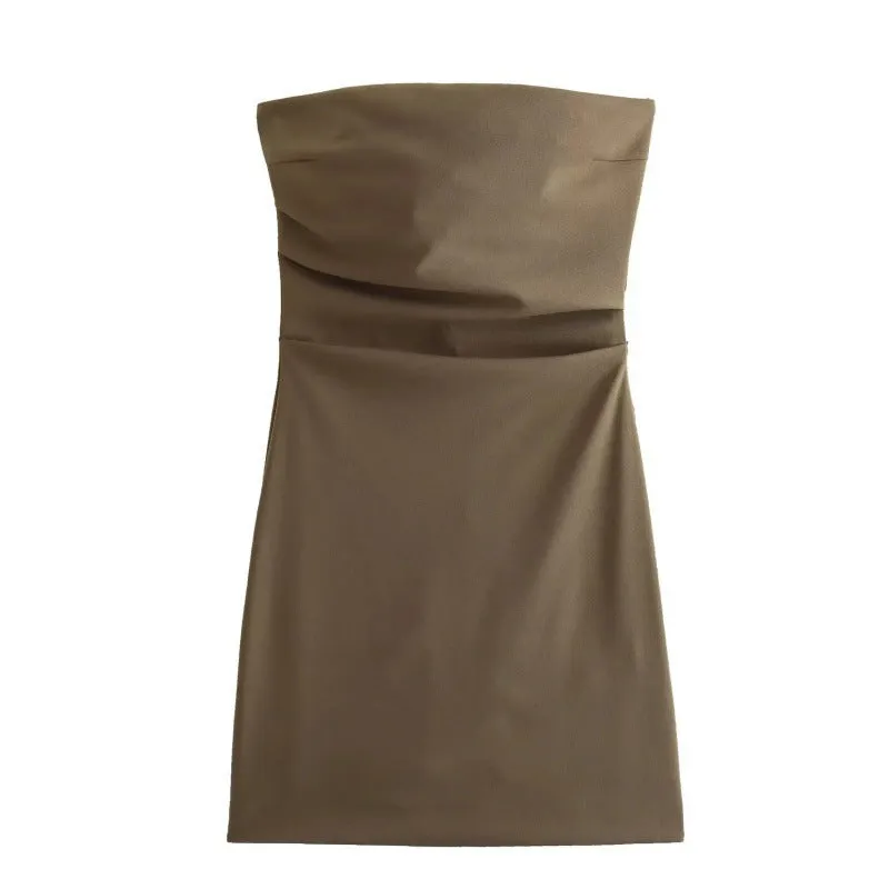 Znbbw New Sexy Wrinkle Slimming Dress With Short Breasts In Spring